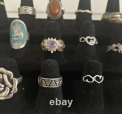 VintageNow Sterling Silver 925 Jewelry Ring Lot Native American Silpada Taxco