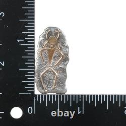 Vintage 14k/Sterling Tufa Cast Native American pendant