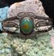 Vintage, 1930's Native American Sterling Silver & Turquoise Bracelet, 28.7g