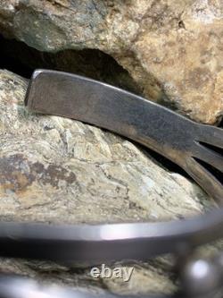 Vintage, 1930's Native American Sterling Silver & Turquoise Bracelet, 28.7g