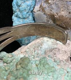 Vintage, 1930's Native American Sterling Silver & Turquoise Bracelet, 28.7g