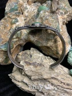Vintage, 1930's Native American Sterling Silver & Turquoise Bracelet, 28.7g