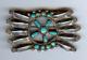 Vintage 1930's Navajo Indian Silver Turquoise Concho Pin Brooch
