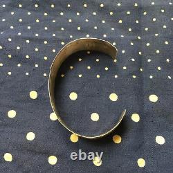 Vintage 1940s Fred Harvey Era Coin Silver Navajo Bracelet Cuff Stamped Native