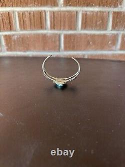 Vintage 1950s Turquoise Cuff Bracelet Sterling Silver Native American Jewelry