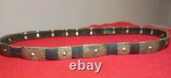 Vintage 27 Sterling Silver Native American Navajo Sunburst Concho Hat Band Belt