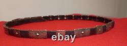Vintage 27 Sterling Silver Native American Navajo Sunburst Concho Hat Band Belt