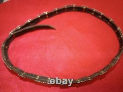 Vintage 27 Sterling Silver Native American Navajo Sunburst Concho Hat Band Belt