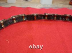 Vintage 27 Sterling Silver Native American Navajo Sunburst Concho Hat Band Belt