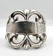 Vintage 2 Ingot Navajo Sandcast Sterling Silver Wide Cuff Bracelet 80g