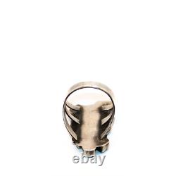 Vintage 60s-70s Zuni Turquoise Yei Dancer Ring Size 5.5 Native American Western
