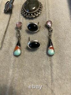 Vintage 925 sterlingsilver jewelry lot southwest/native american style
