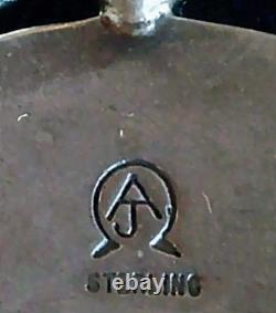 Vintage Al Joe Navajo Native American Sterling Silver Squash Blossom Necklace