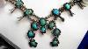Vintage American Indian Necklace Circa 1950 Sterling U0026 Turquoise