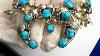 Vintage American Indian Necklace Circa 1960 Sterling Turquoise