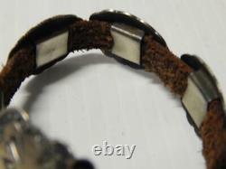Vintage Antique Navajo Indian Preharvey Ingot Sterling Bracelet Concho Belt Styl