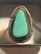 Vintage Antique Old Pawn Native American Navajo Turquoise Sterling Ring Size7.25
