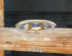 Vintage Authentic Native American Navajo 12KGF Silver Women's Flower Watch Band