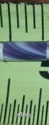 Vintage Authentic Purple White Quahog Wampum Rare Jewelry Beads- Strand of 50