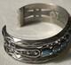 Vintage Bell Trading Co Navajo Style Turquoise Nickel Silver Cuff Bracelet