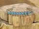 Vintage Bell Trading Native Sterling Snake Eye Turquoise Stamped Cuff-1406.26