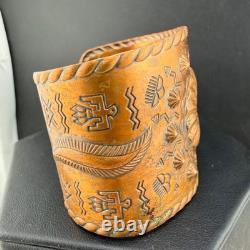 Vintage Bell Trading Post Cuff Bracelet Copper Thunderbird Sunburst Stamp 6