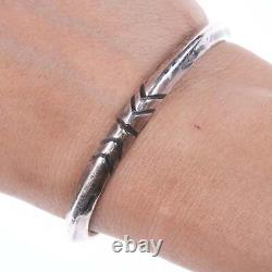 Vintage Bien Mur Shop Native American Hand Chiseled silver bracelet