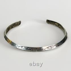 Vintage Carinated Native American Sterling Silver Cuff Bracelet Jewelry 11.5g