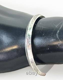 Vintage Carinated Native American Sterling Silver Cuff Bracelet Jewelry 11.5g