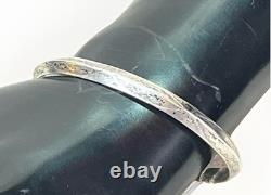 Vintage Carinated Native American Sterling Silver Cuff Bracelet Jewelry 11.5g