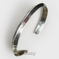 Vintage Carinated Native American Sterling Silver Cuff Bracelet Jewelry 11.5g