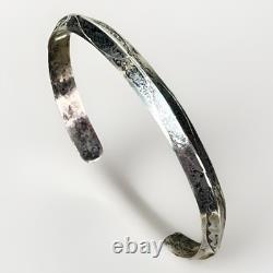 Vintage Carinated Native American Sterling Silver Cuff Bracelet Jewelry 11.5g