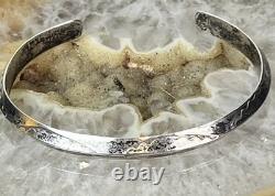Vintage Carinated Native American Sterling Silver Cuff Bracelet Jewelry 11.5g