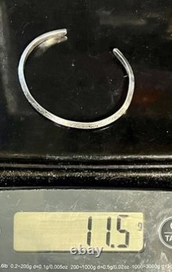Vintage Carinated Native American Sterling Silver Cuff Bracelet Jewelry 11.5g