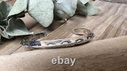 Vintage Carinated Native American Sterling Silver Cuff Bracelet Jewelry 24.41 g