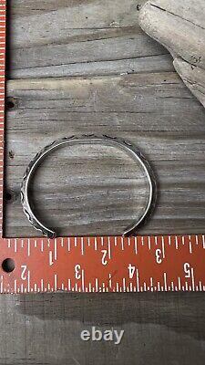 Vintage Carinated Native American Sterling Silver Cuff Bracelet Jewelry 24.41 g