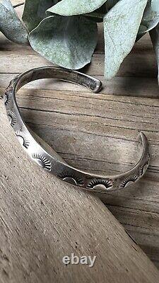 Vintage Carinated Native American Sterling Silver Cuff Bracelet Jewelry 24.41 g