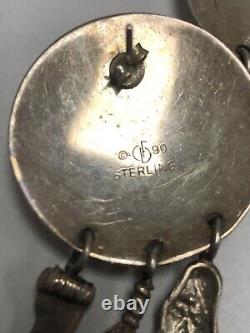 Vintage Carol Felley Native American Sterling Silver Fully Marked Cdf90 Earrings