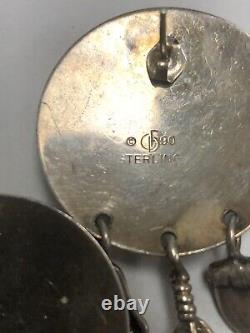 Vintage Carol Felley Native American Sterling Silver Fully Marked Cdf90 Earrings