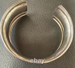 Vintage Cuff Bracelet withNative American Hallmark 83c Sterling Silver