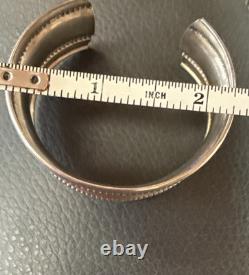 Vintage Cuff Bracelet withNative American Hallmark 83c Sterling Silver