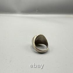 Vintage Des Enfants Sterling Silver Native American Chief Men's Ring Size 10