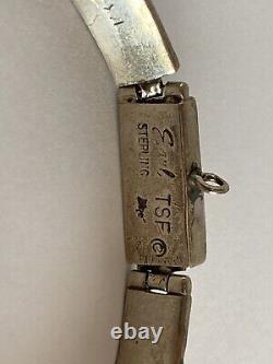 Vintage Earl Plummer TSF Navajo Sterling Silver & 14k Gold Link Bracelet