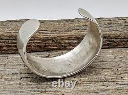 Vintage Emerson Bill Navajo Sterling & Gold Fill Wide Cuff Bracelet 7 1/2