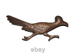 Vintage Estate Copper Brooch Jewelry Native American Roadrunner Chapparal Bird