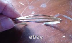 Vintage Estate Jewelry Native American Hand Made Small Twist Cuff Bracelet