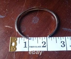 Vintage Estate Jewelry Native American Hand Made Small Twist Cuff Bracelet
