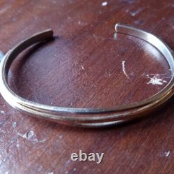 Vintage Estate Jewelry Native American Hand Made Small Twist Cuff Bracelet