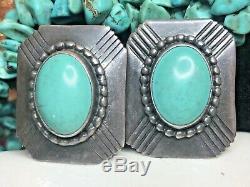 Vintage Estate Sterling Silver Native American Turquoise Necklace Earrings Ring