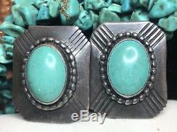 Vintage Estate Sterling Silver Native American Turquoise Necklace Earrings Ring